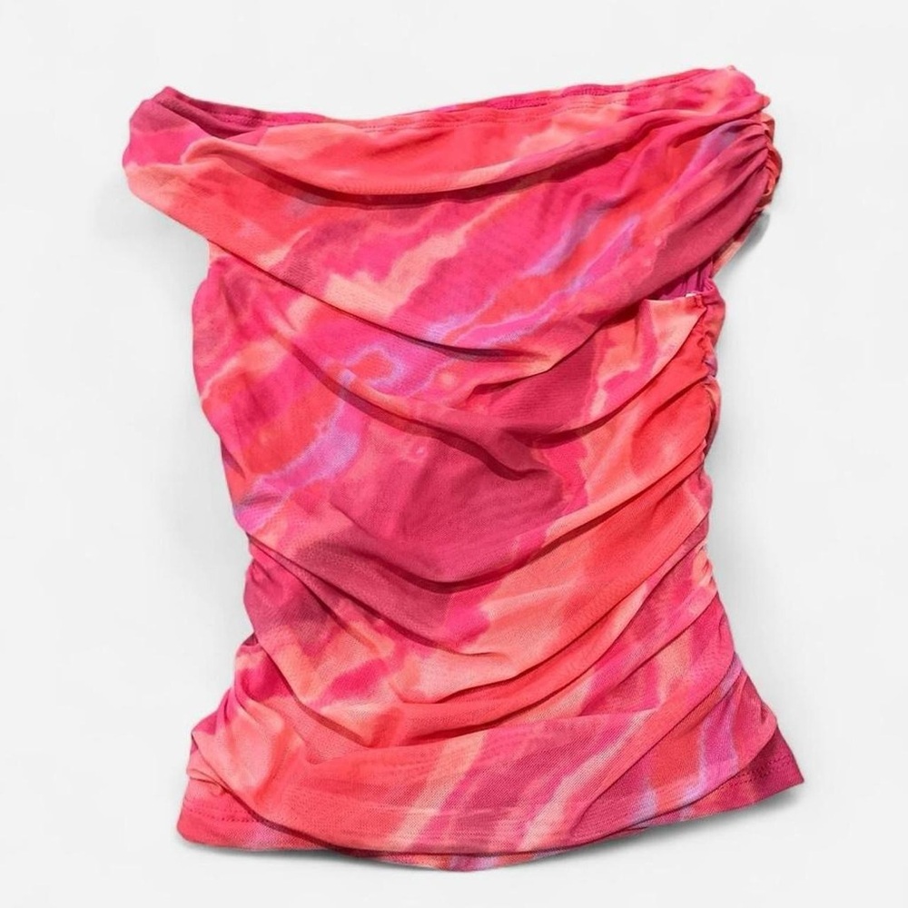 Pink and Purple Women's Off The Shoulder Top